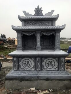 Lăng mộ đá đẹp 2 mái HT 18